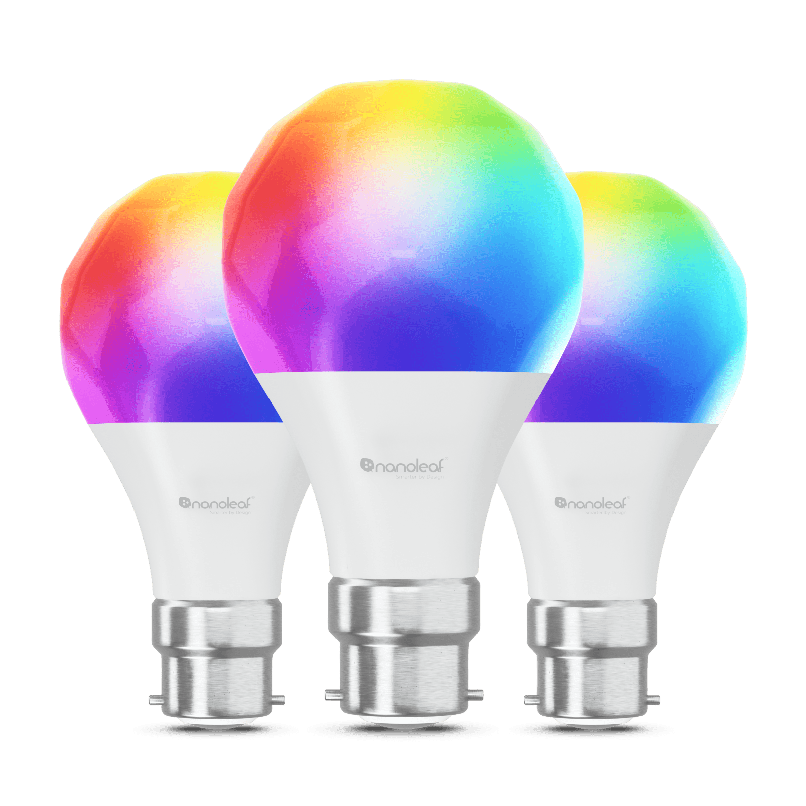 Nanoleaf Essentials Thread enabled หลอดไฟอัจฉริยะแบบเปลี่ยนสีได้ ชุดแบบ 3 ชิ้น คล้ายคลึงกับ Wyze HomeKit, Google Assistant, Amazon Alexa, IFTTT